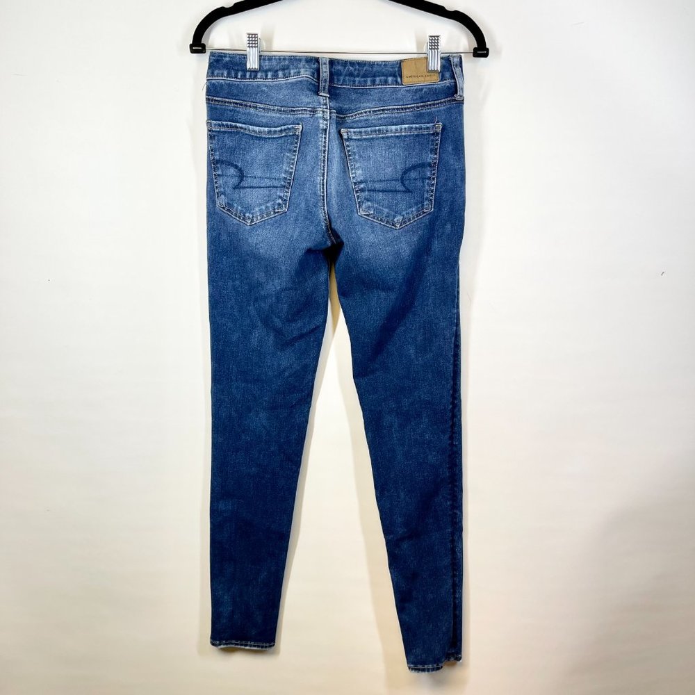 American Eagle Women's Blue 360 Ne(x)t Level Jegging Size 6 Long - Picture 5 of 5